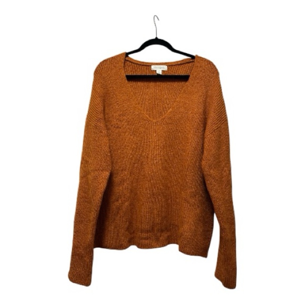 Treasure & Bond V-Neck Sweater - Warm Orange